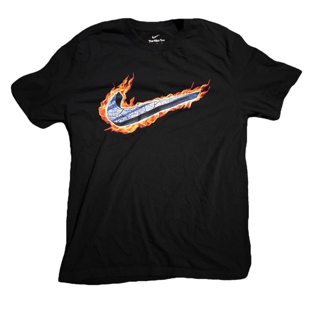 Nike Flaming Swoosh Graphic Shirt Medium
